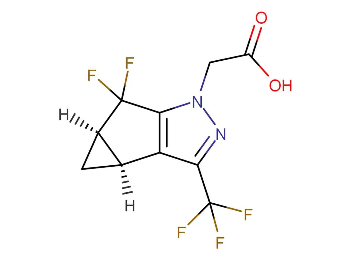 2-((3BS,4AR)-5,5-二氟-3-(三氟甲基)-3B,4,4A,5-四氢-1H-环丙烯并[3,4]环戊二烯并[1,2-C]吡唑-1-基)乙酸